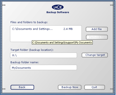 lacie backup software windows 7